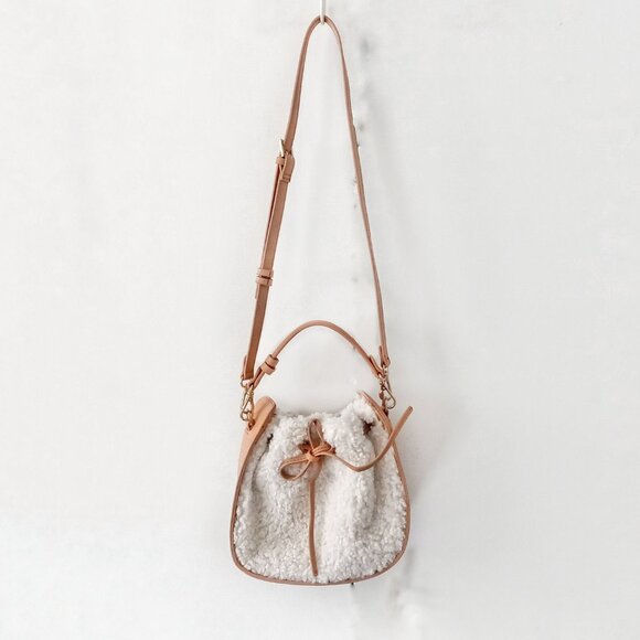 Zara Cream and Tan Crossbody Bag - Picture 3 of 6